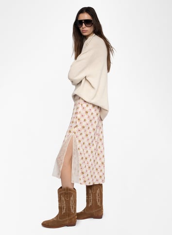 Jupe midi fluide imprimée ZADIG&VOLTAIRE Jaune